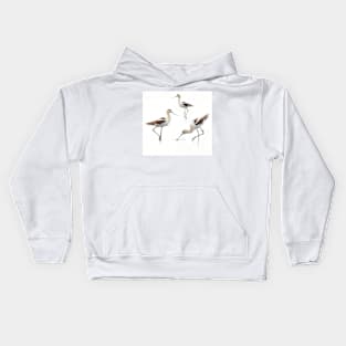 Stunning American Avocets Wading Birds at the Beach Kids Hoodie